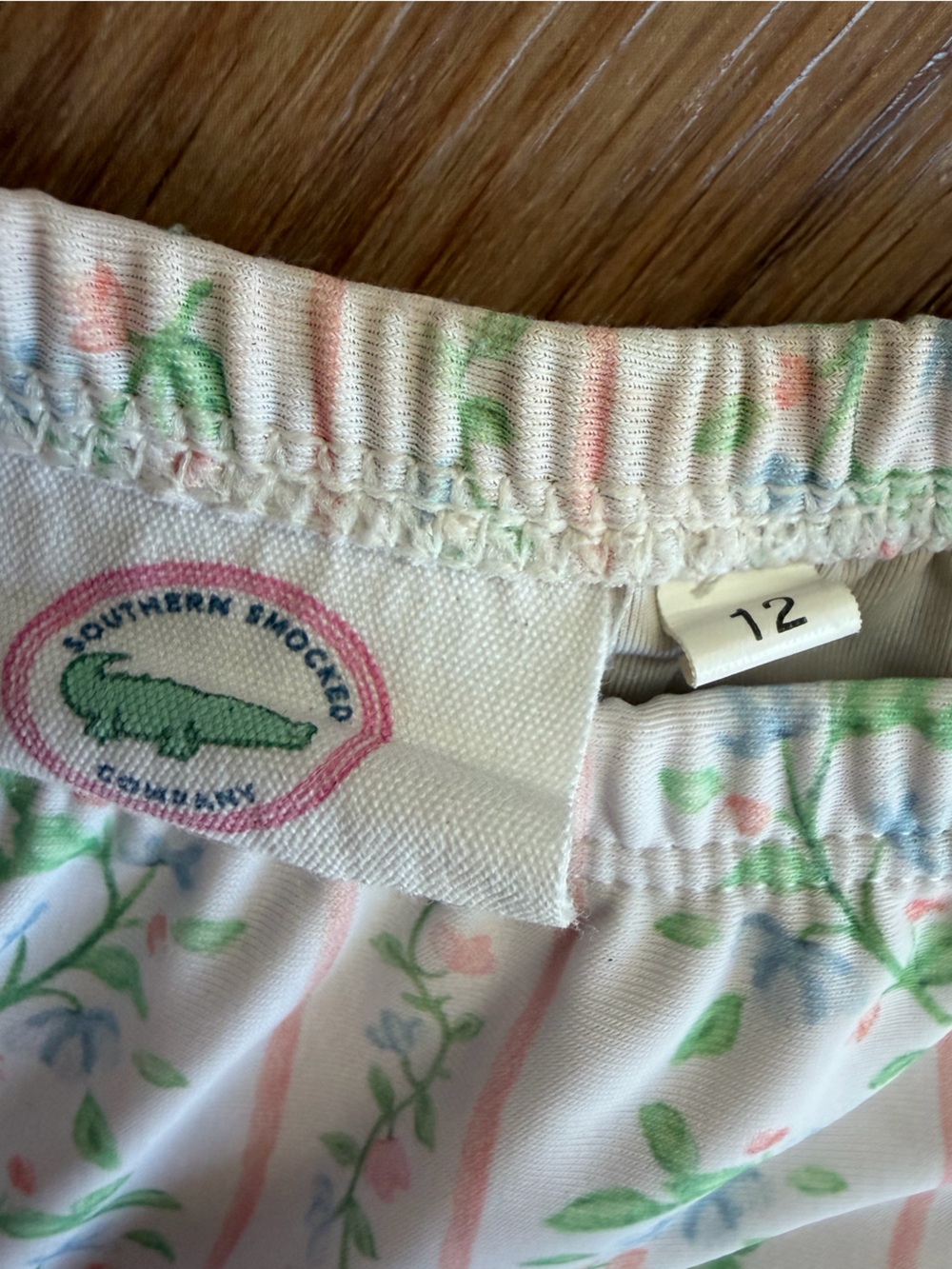 Southern Smocked Company | Girls' Floral Stripe Bikini Bottoms - White/Pastel